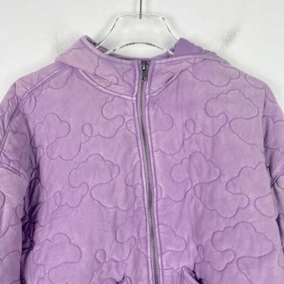 NWT Wild Fable Hooded Quilted Jacket Light Purple Full Zip Size Small S NEW - Picture 3 of 10